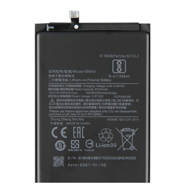 Bateria Xiaomi Redmi 9 AAA BN54