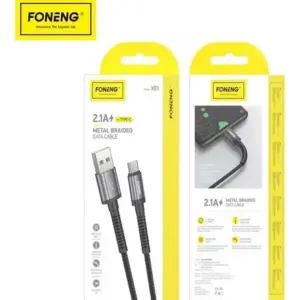 Cable Reforzado FONENG X83 2.1A Tipo C 1mt NEGRO